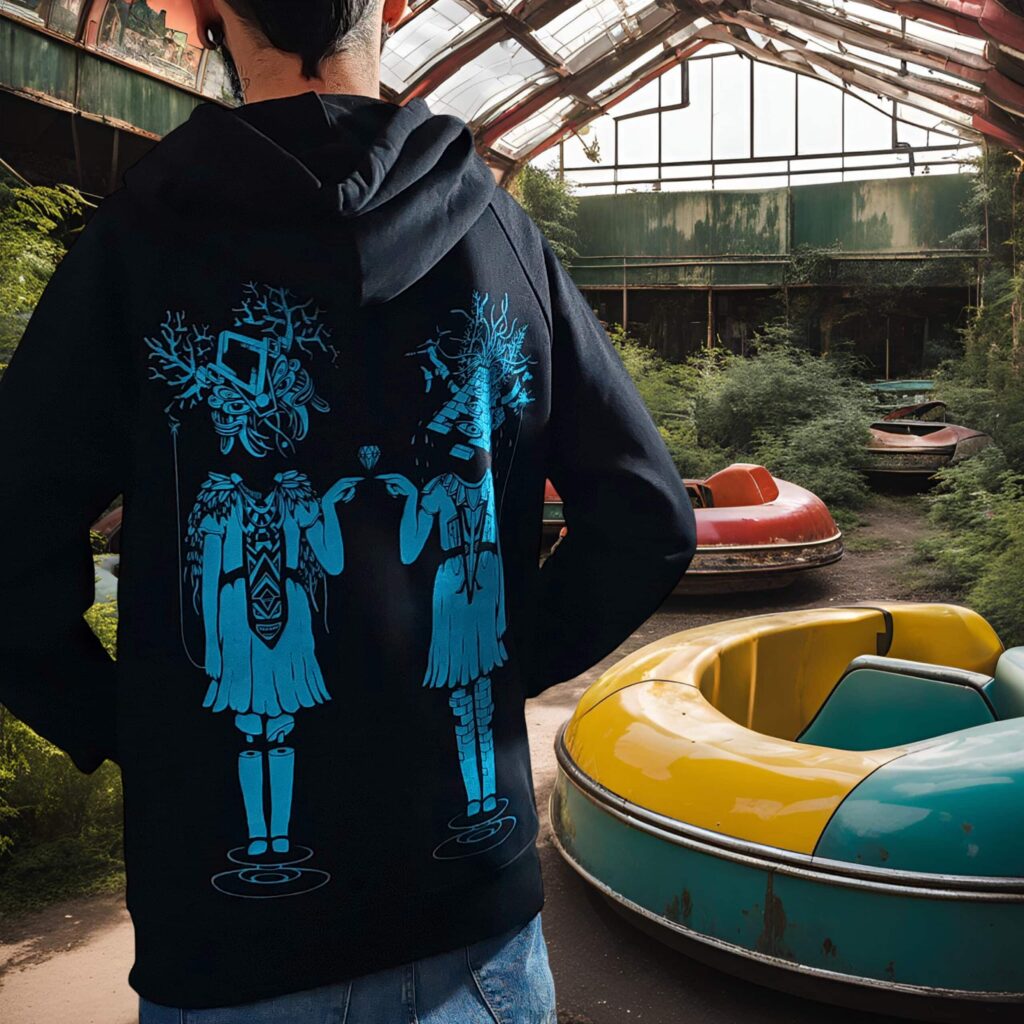 sweat noir | lazy twins bleu