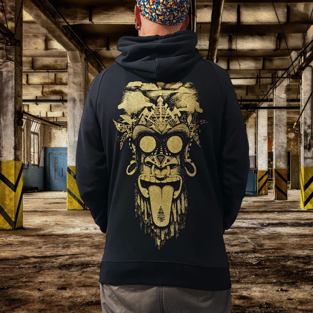 sweat noir | singe doré