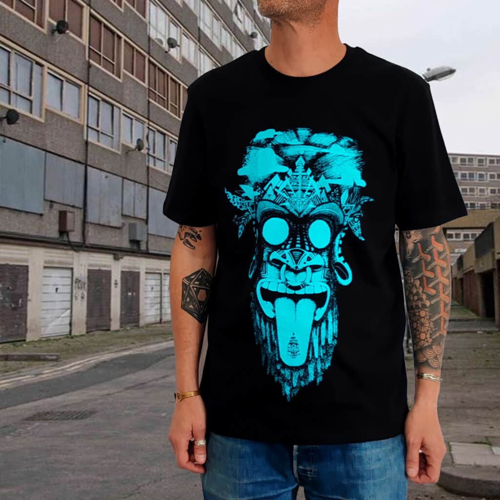 tshirt noir | singe bleu